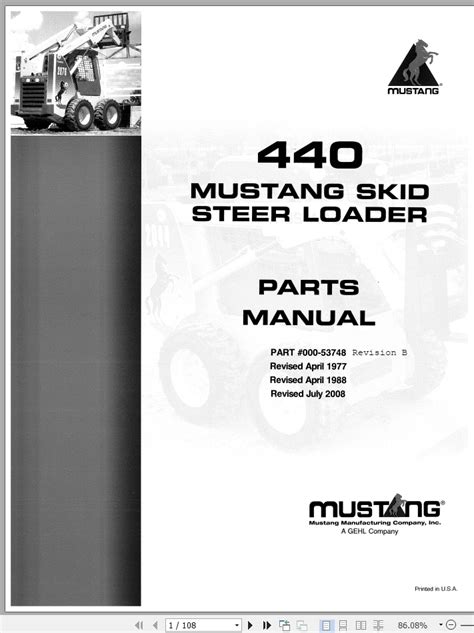 mustang 440 skid steer for sale|mustang 440 parts diagram.